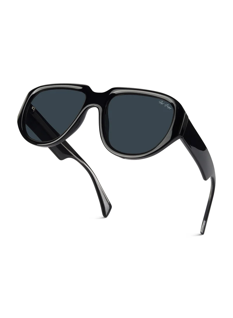 Woggles  Red Pappy Lumivista Black Oversized Sunglasses  | Best Price UAE