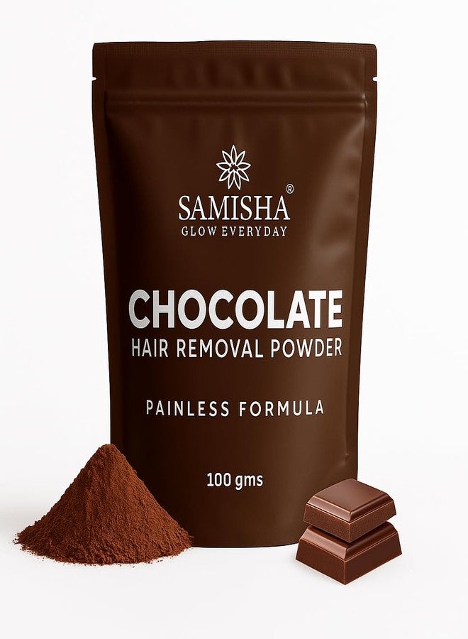 ساميشا بودرة شمع الشوكولاتة من ساميشا للنساء - بودرة شمع لإزالة شعر الجسم بالكامل - حل سريع وغير مؤلم للرجال والنساء بدون آثار جانبية - 100 غرام - Image 1