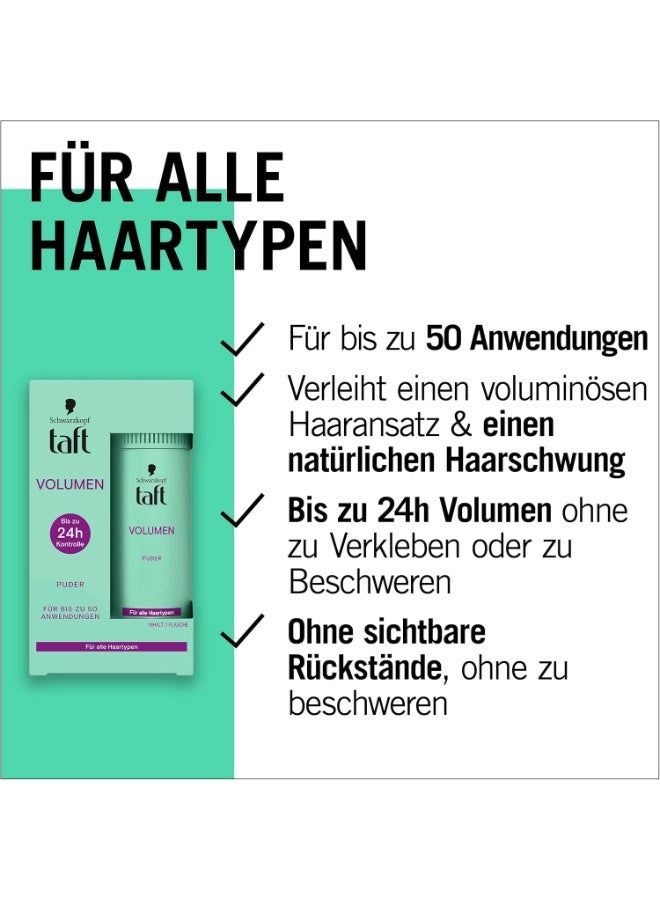 Schwarzkopf Taft Hair Styling Powder Volume (10 g), Volume Hair Powder for Fuller Looking Hair, for up to 50 Applications, Vegan Styling Powder - Image 3