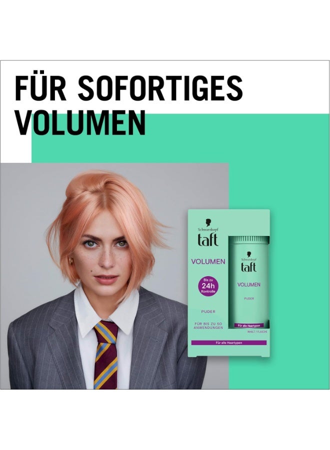 Schwarzkopf Taft Hair Styling Powder Volume (10 g), Volume Hair Powder for Fuller Looking Hair, for up to 50 Applications, Vegan Styling Powder - Image 2
