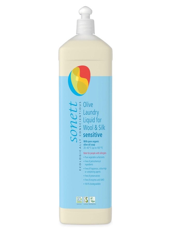 Sonett Organic Olive Laundry Liquid for Wool and Silk, Sensitive skin 34 oz/1L (Sensitive Olive Laundry Liquid for Wool and Silk) Certified Organically Grown - Image 1