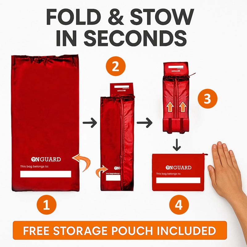 ONGUARD Waterproof Single and Double Stroller Bag for Airplane - Travel Stroller Cover for Air Travel and Storage - Gate Check Bag Backpack- Baby Airplane Essentials - Red - Image 4