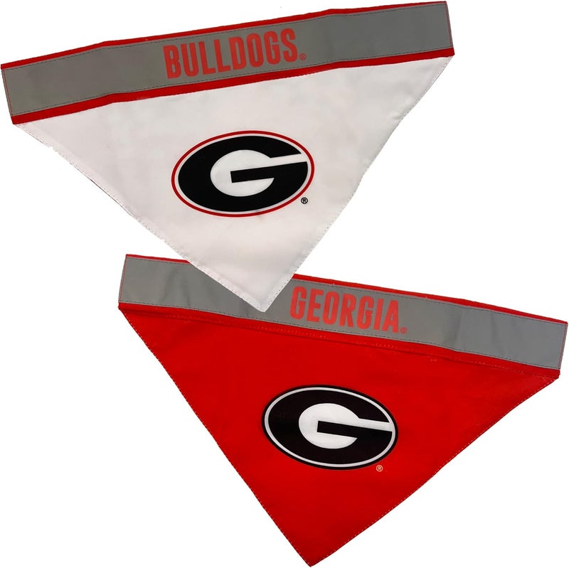 Pets First NCAA Goergia Bulldogs TIE Bandana, Large/X-Large. Dog Football Reflective Bandana Scarf Bib for Pet, Cat, or Dog. The Ultimate Game-Day, Party Bandana - Image 1