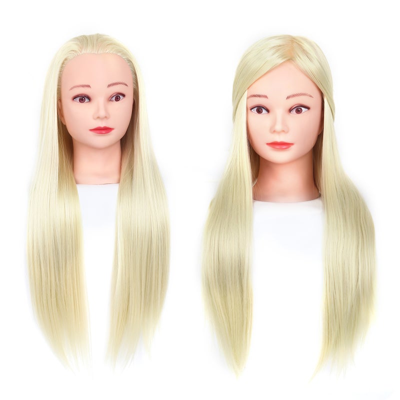 Mannequin Head with Clamp Holder for Braiding Hair 24'' Manikin Head Hairdresser Training Practice Head Cosmetology Dummy Head - Image 3