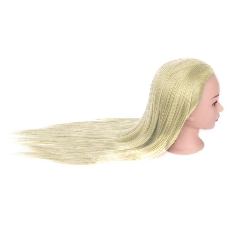 Mannequin Head with Clamp Holder for Braiding Hair 24'' Manikin Head Hairdresser Training Practice Head Cosmetology Dummy Head - Image 5