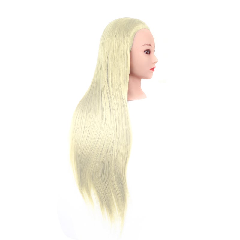 Mannequin Head with Clamp Holder for Braiding Hair 24'' Manikin Head Hairdresser Training Practice Head Cosmetology Dummy Head - Image 4