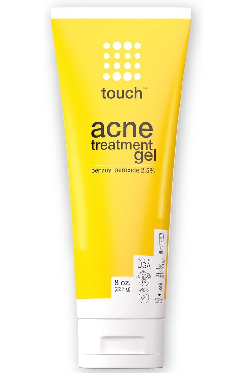 Touch Benzoyl Peroxide 2.5% Gel Cream For Acne Pimples And Cystic Acne Spot And Daily Face And 227 g