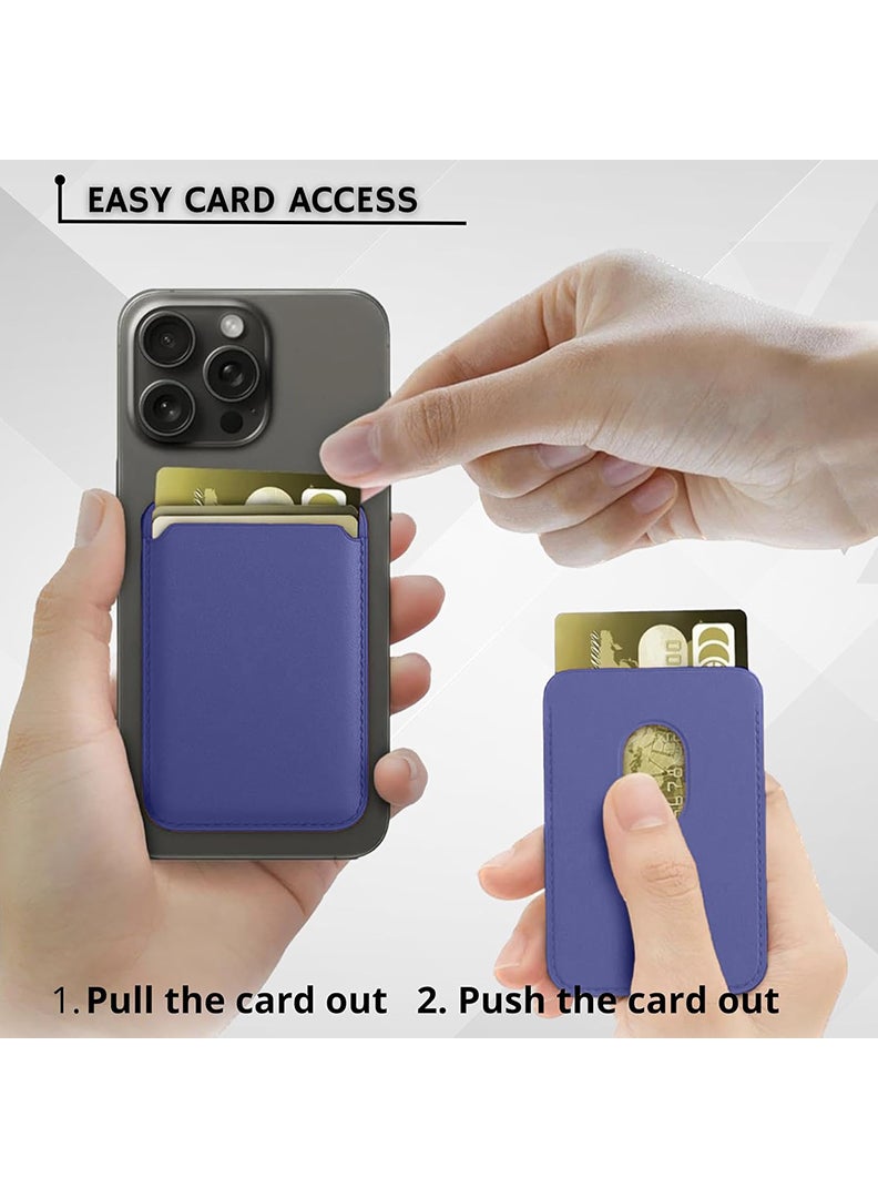 Theodor Magnetic Phone Wallet Card Holder Compatible with Apple MagSafe Wallet for iPhone 16 15 14 13 12 Series Model, Mag Safe  Wallet for Samsung Galaxy S25/S24/ S23/ S22 Series, Purple - Image 5