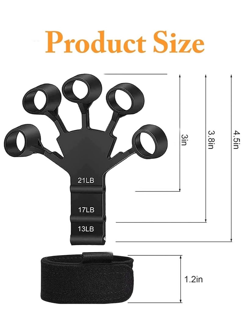 LIMITLESS SKY-TOUCH Finger Strengthener 2pcs, Grip Strength Trainer, Hand Strengthener for Strength Training, 6 Resistant Level Finger Exerciser, Finger Flexion Extension Training for Musicians,Rock Climbing  - Image 3