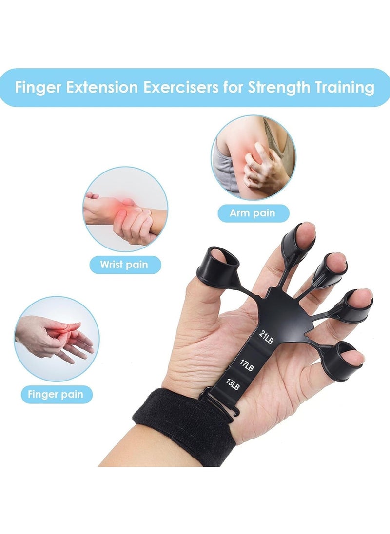 LIMITLESS SKY-TOUCH Finger Strengthener 2pcs, Grip Strength Trainer, Hand Strengthener for Strength Training, 6 Resistant Level Finger Exerciser, Finger Flexion Extension Training for Musicians,Rock Climbing  - Image 2