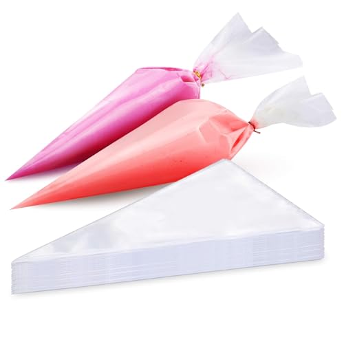 Self Lub Disposable Icing Piping Bags, Heavy Duty Anti Burst Pastry Bags for Cream Frosting - Cookie Cake Decorating & Pastry Bags (Large Pack of 50) - Image 1