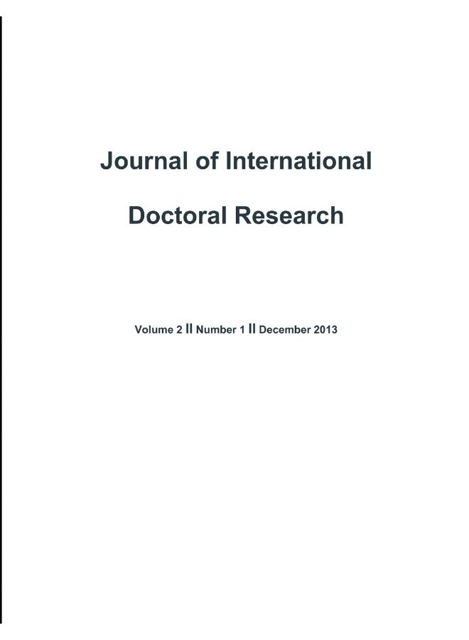 Journal of International Doctoral Research (JIDR) Volume 2, Issue 1  - Image 1