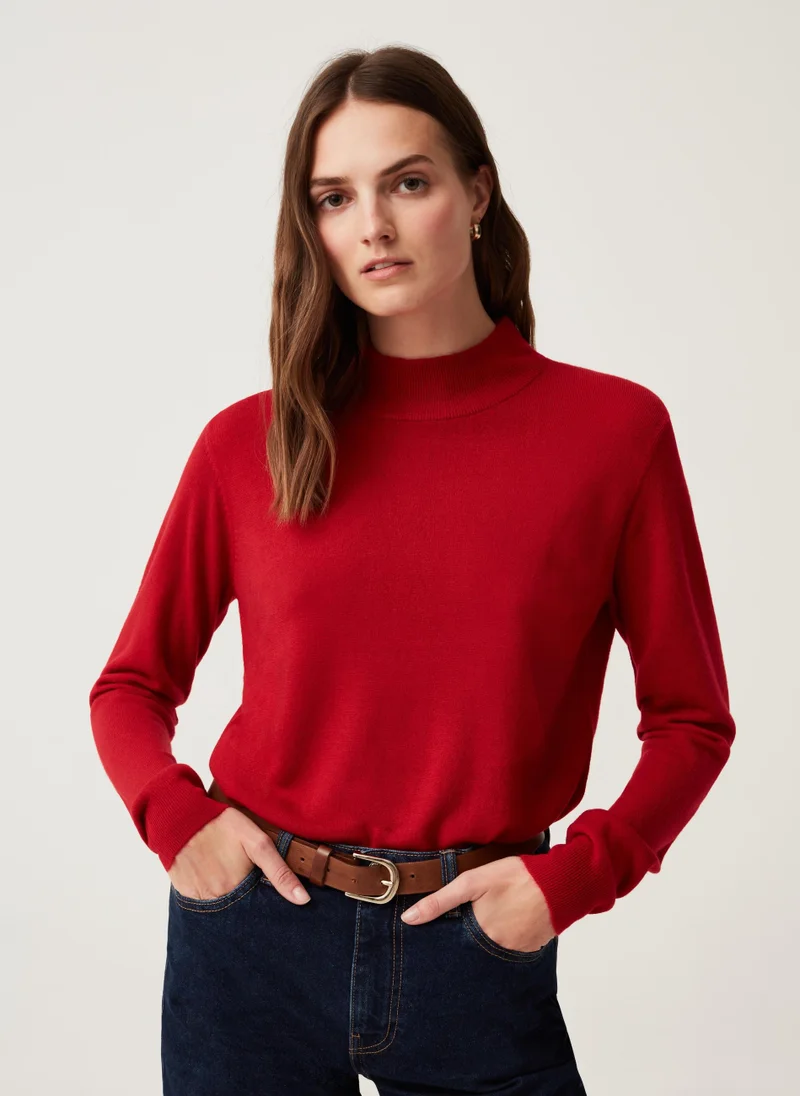 او في اس Ovs Womens Pullover With Mock Neck