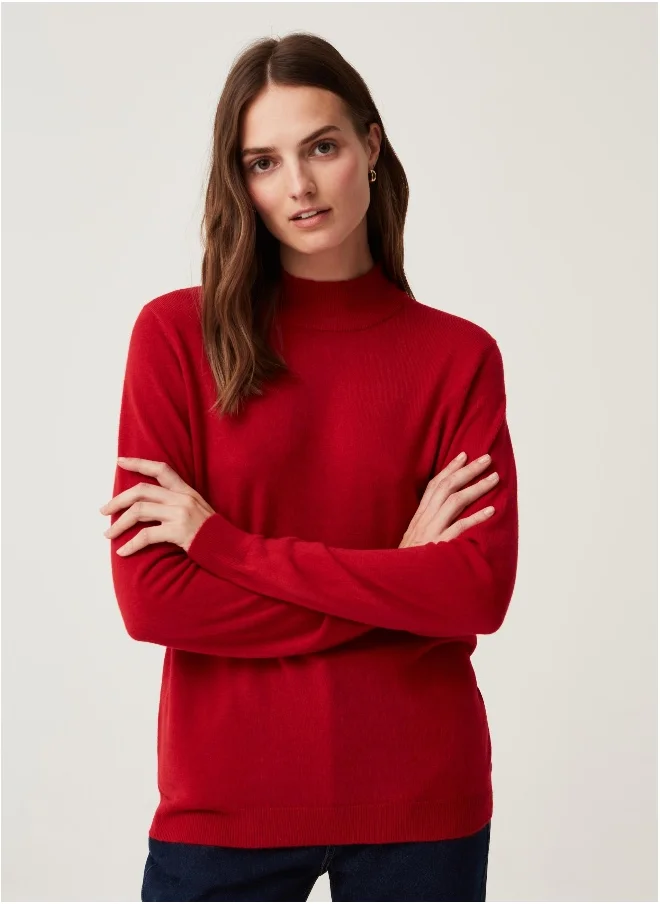 او في اس Ovs Womens Pullover With Mock Neck