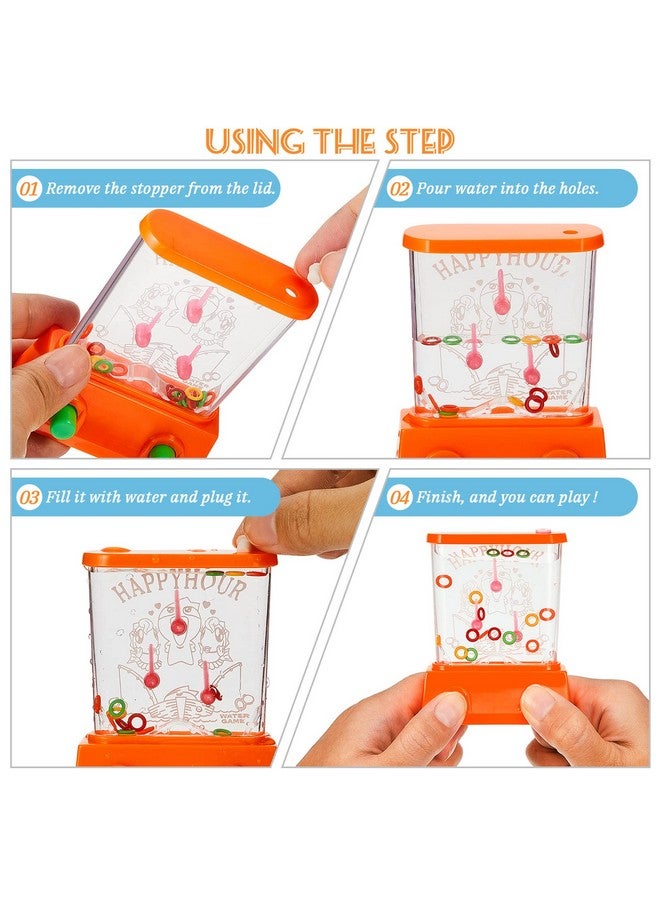 Lewtemi Lewtemi 32 Pcs Handheld Water Game Arcade Water Ring Mini Basketball Flower Toss Rings Fish Water Game 90s Toys Retro Pastime for Party Travel Stocking Without Water(Classic Style)  - Image 3