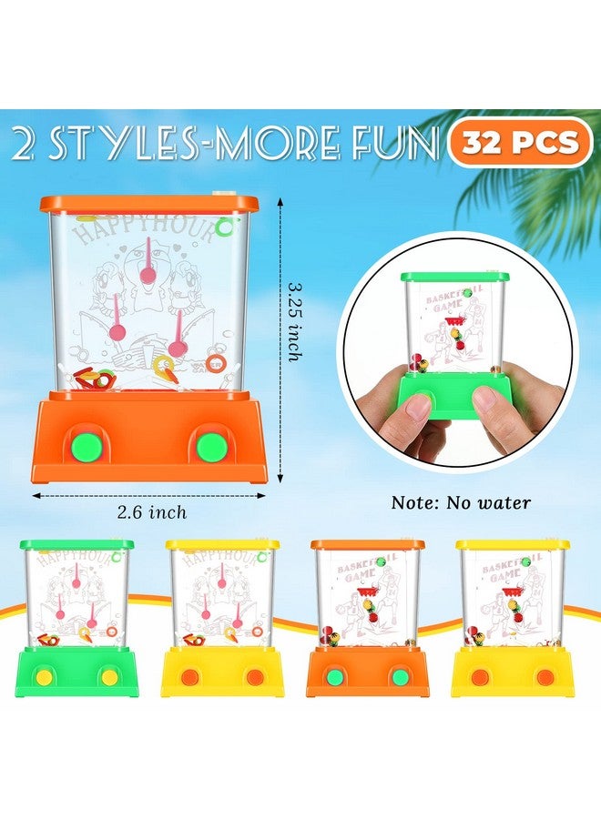 Lewtemi Lewtemi 32 Pcs Handheld Water Game Arcade Water Ring Mini Basketball Flower Toss Rings Fish Water Game 90s Toys Retro Pastime for Party Travel Stocking Without Water(Classic Style)  - Image 2