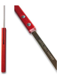 ARTC ARTC 50cm BBQ Skewers Set With Wooden Handle And Stainless Steel Kebab Skewers for Tikka And Turkish And Iranian Koobideh Style BBQ  - Image 3