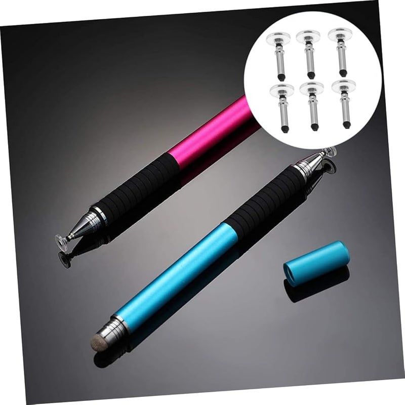 Coheali 6 Pack Stylus Pen Nibs Replacement Tips Round Plate Design Smooth Material for Tablets Phones - Image 3
