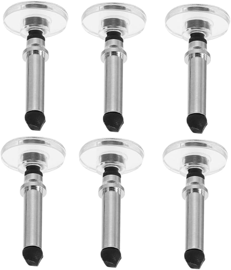 Coheali 6 Pack Stylus Pen Nibs Replacement Tips Round Plate Design Smooth Material for Tablets Phones - Image 1