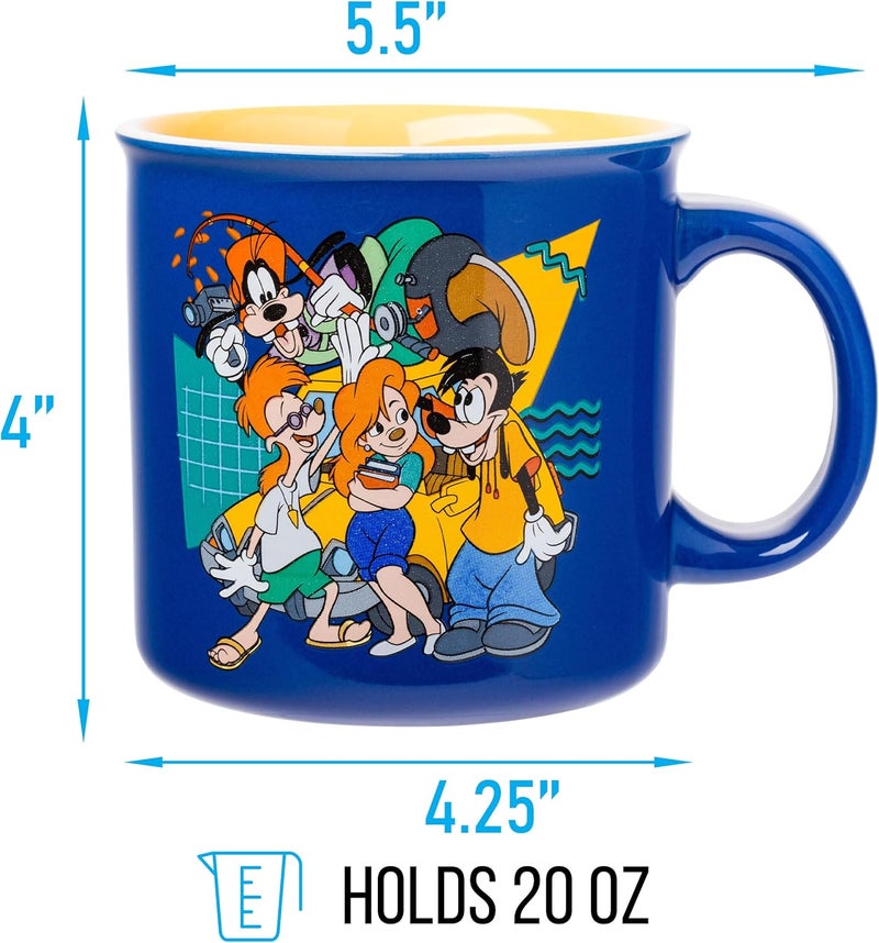 Silver Buffalo Disney A Goofy Movie Retro Featuring Roxanne Max Goof and Bobby Zimmeruski Ceramic Camper Mug 20 Ounces - Image 2