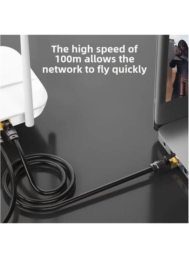 Class 7 10 Gigabit Network Cable Finished Tested Oxygen-free Copper CAT7/SFTP High-speed Broadband Jumper-Color:Black-Line Length:2M  - Image 5