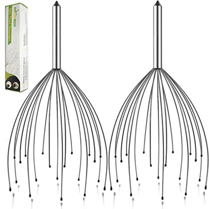 Scalp Massagers, 20 Fingers Head Massager, Head Scratcher for Head and Body Relaxing 2 Pack - Image 1