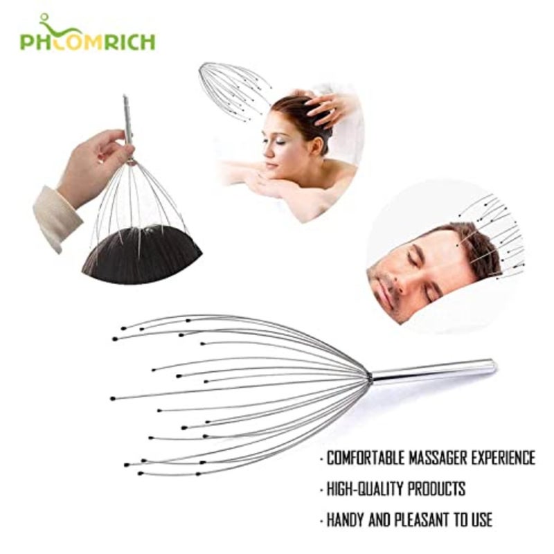 Scalp Massagers, 20 Fingers Head Massager, Head Scratcher for Head and Body Relaxing 2 Pack - Image 2