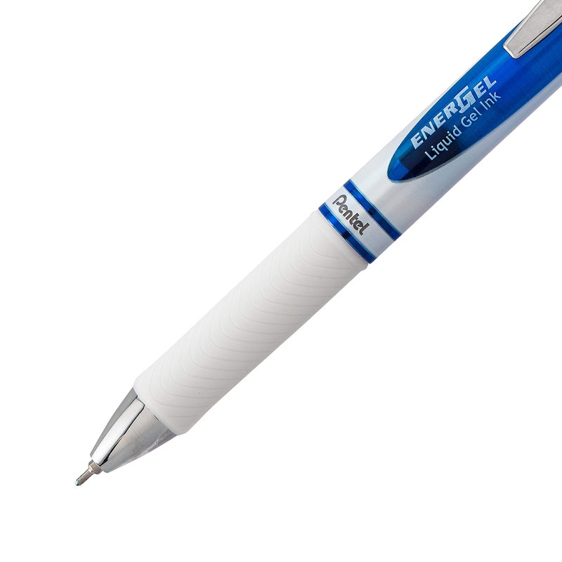 Pentel Energel Rtx Pearl Retractable Liquid Gel Pen  (0.7Mm) Medium Line  Needle Tip  Blue Ink  12 Pack (Bln77Pw-C) - Image 5