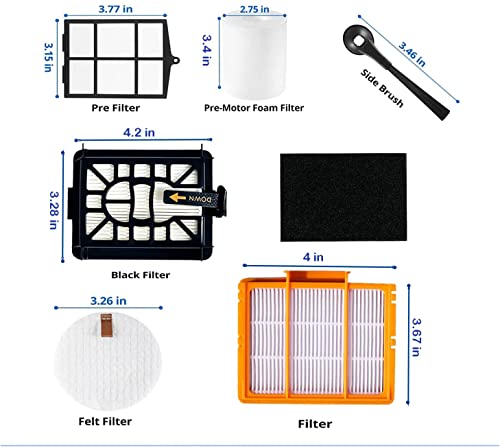JoyBros Replacement Parts for Shark AI AV2511AE AV2501S AV2610WA AV2501AE RV2502AE RV2610WA UR2500SR RV2520 AV2510 Accessories Kit with Main Roller Brush Filters Foam/Primary Filter Sweep Side Brushes - Image 4