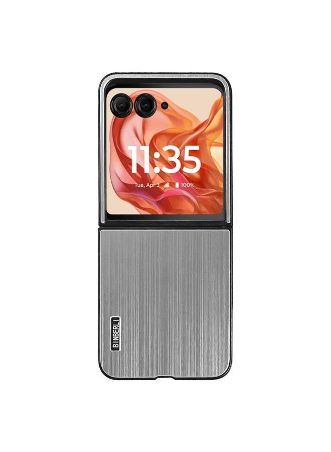 The Bros Case For Motorola Moto Razr 50 Ultra PC Hybrid Aluminum Alloy Brushed Shockproof Phone Case