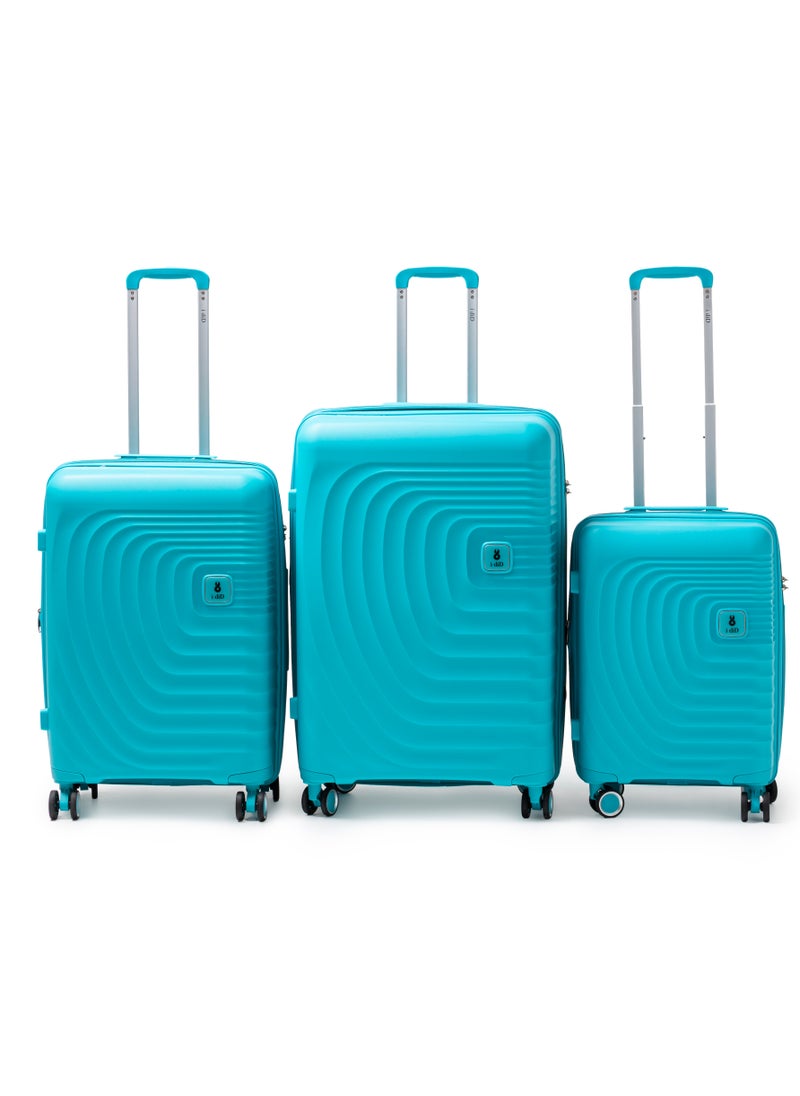 i diD Expandable & ‘Unbreakable Luggage Sets 3 Pieces With TSA Lock, Luggage Set PP Material Travel Suitcase Set With Spinner Wheels for Men Women, plus 3 PVC covers  - Image 2