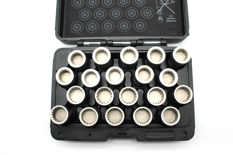 TEMO 20pc Anti-Theft Wheel Lug Nut Removal Socket Key for Porsche - Image 3