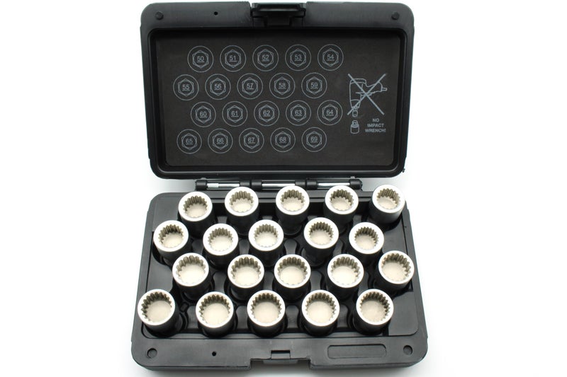 TEMO 20pc Anti-Theft Wheel Lug Nut Removal Socket Key for Porsche - Image 2