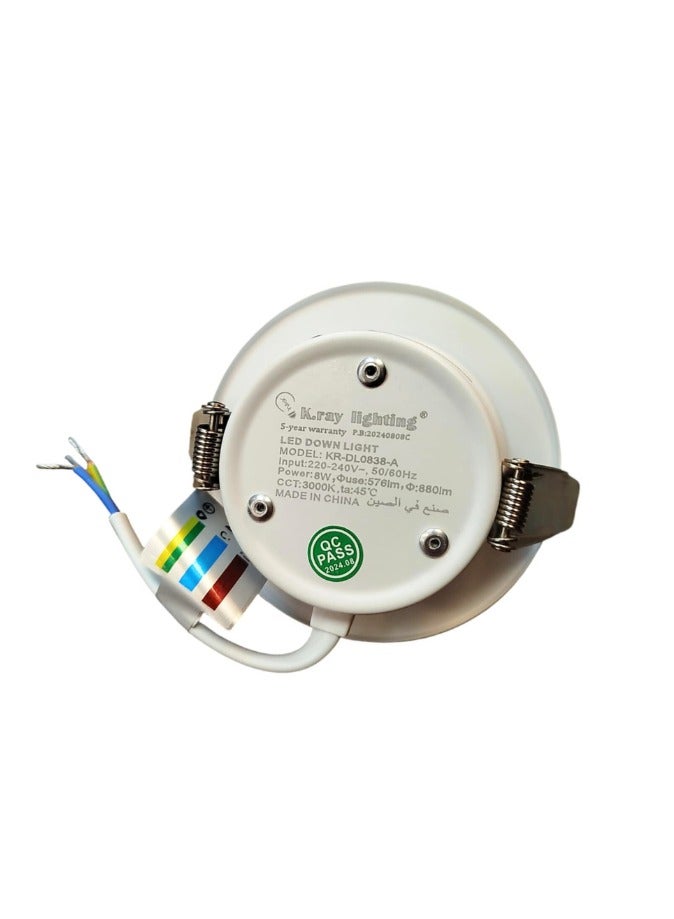 K.ray Lighting LED Down Light SMD, Power 8Watt cut size -7cm, Color 3000K/4000K/6500K With Energy Saving, For Indoor and Outdoor, comfortable lighting for the eyes, with a beautiful design and high quality.  - Image 2