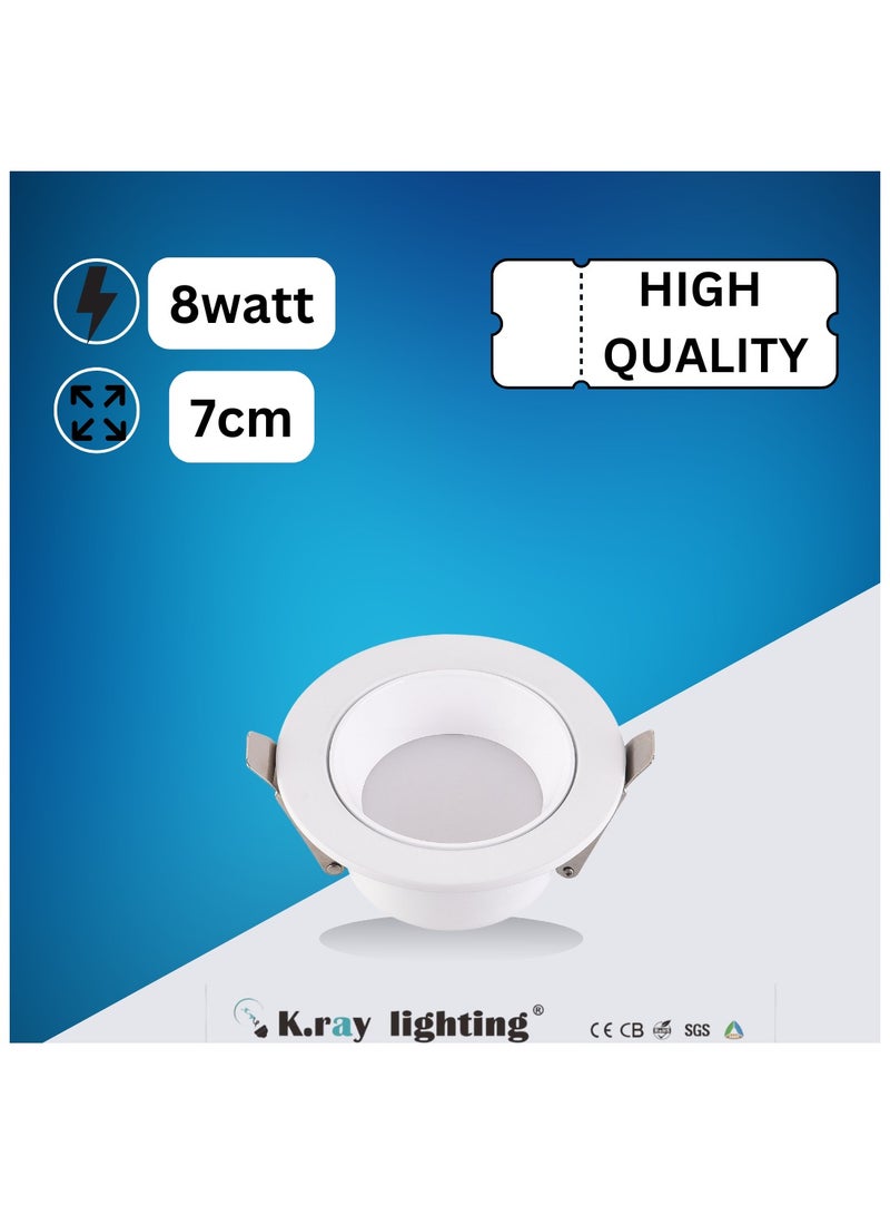 K.ray Lighting LED Down Light SMD, Power 8Watt cut size -7cm, Color 3000K/4000K/6500K With Energy Saving, For Indoor and Outdoor, comfortable lighting for the eyes, with a beautiful design and high quality.  - Image 4