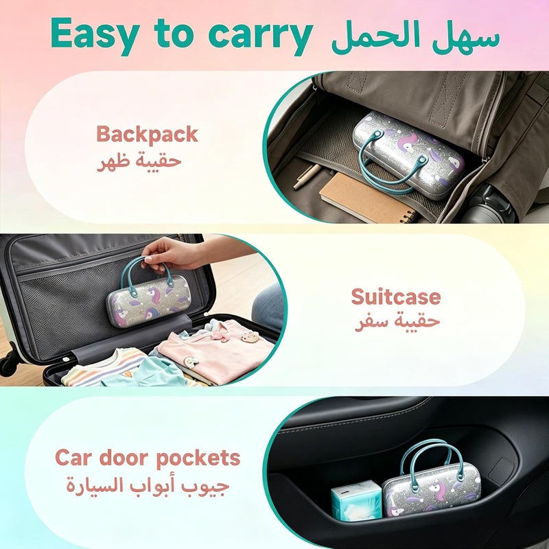 جيد جدًا مجموعة نظارات شمسية من Sooo Good مع حقيبة نظارات لامعة، ألوان مميزة، و4 مشابك شعر، إكسسوارات للتنكر في الحفلات، مناسبة للشواطئ، الأنشطة الخارجية، والحفلات. - Image 4
