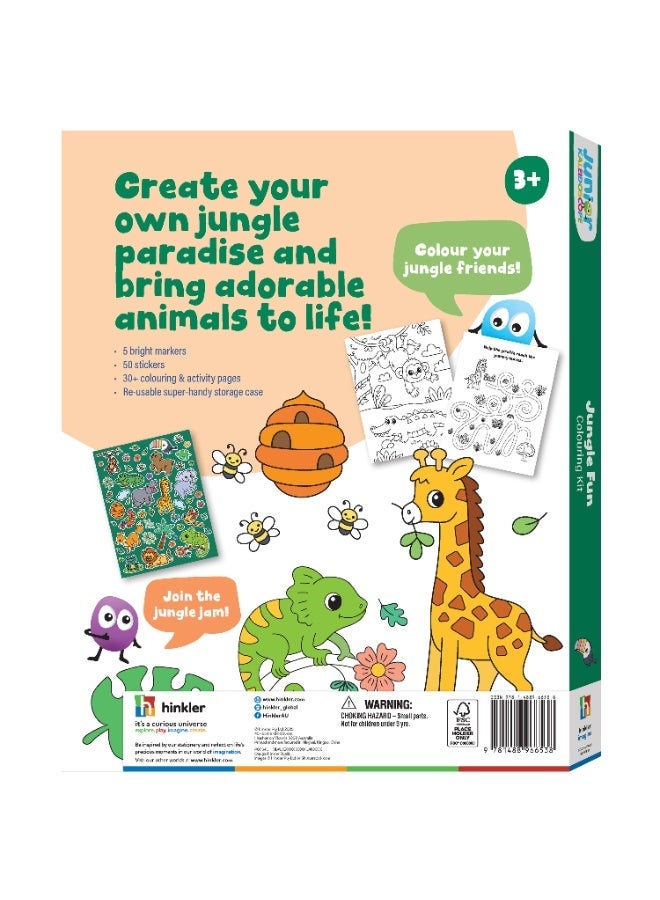 Hinkler Jr Kaleidoscope Colouring Kit Jungle Fun With Markers & Stickers| Colouring Fun For Kids | Art & Craft Kit | Age 3-5 - Image 5