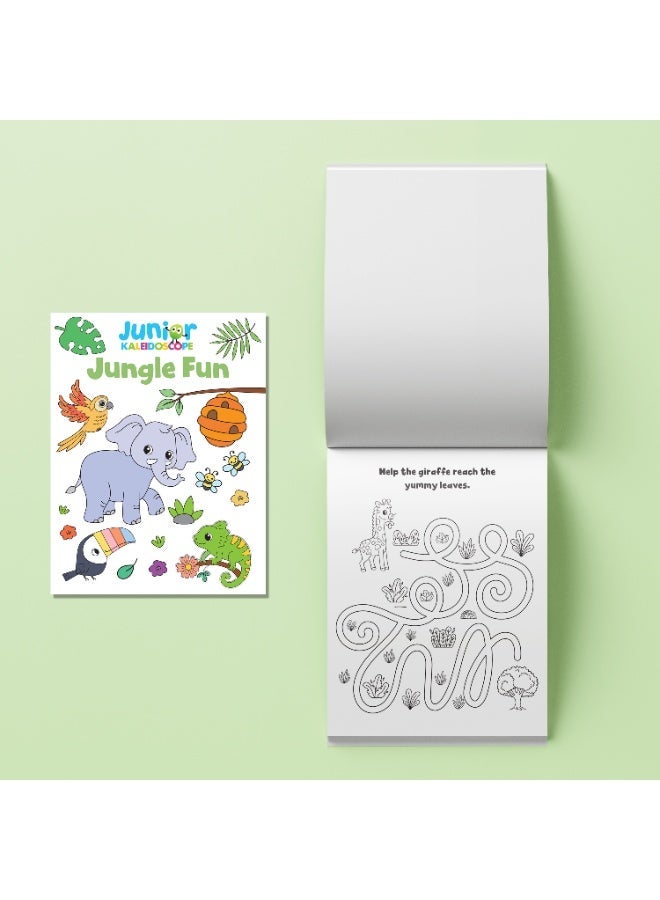 Hinkler Jr Kaleidoscope Colouring Kit Jungle Fun With Markers & Stickers| Colouring Fun For Kids | Art & Craft Kit | Age 3-5 - Image 3