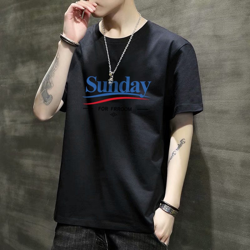 Men'S Short-Sleeved T-Shirt Trendy 2023 Summer Base Shirt Half-Sleeved Men'S Clothes Summer Wear All-Match Slim-Fit Trendy Brand T-Shirt - Image 4
