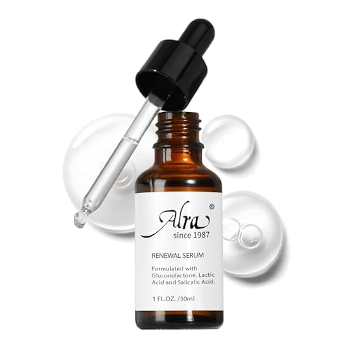 Alra Renewal Serum for Face, Exfoliating Facial Serum for Anti-Aging, Blackhead, Pores Minimizer, All-IN-ONE Night Serum Skincare Gifts for Women & Men, 1 fl oz - Image 1