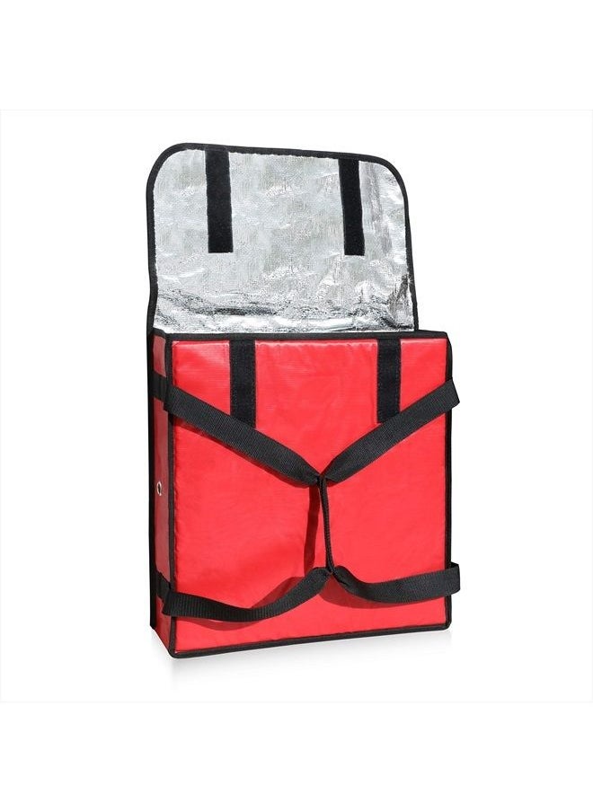 New Star Foodservice 50073 Insulated Pizza Delivery Bag, 18" by 18" by 5", Red  - Image 3
