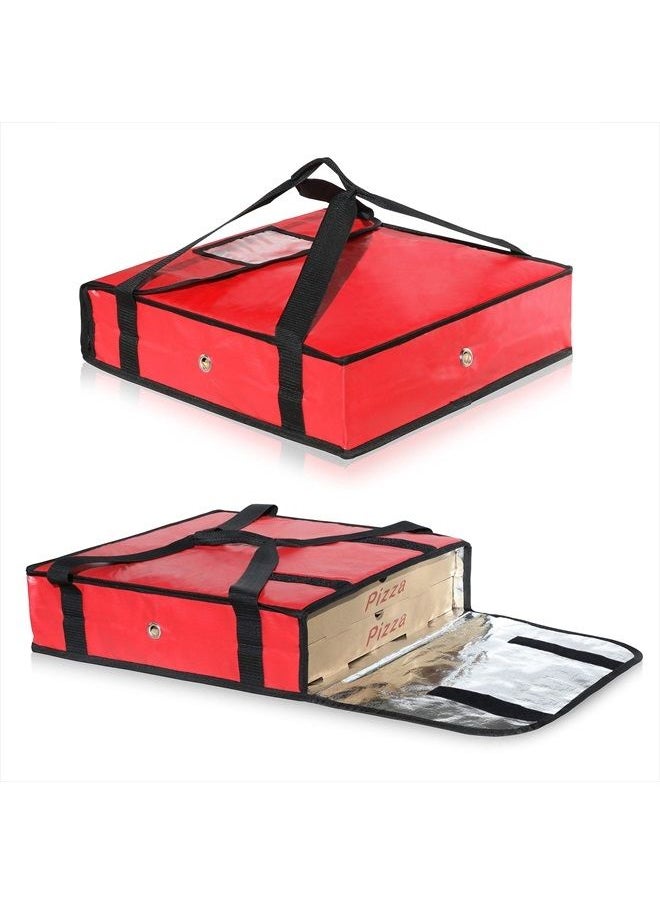 New Star Foodservice 50073 Insulated Pizza Delivery Bag, 18" by 18" by 5", Red  - Image 4