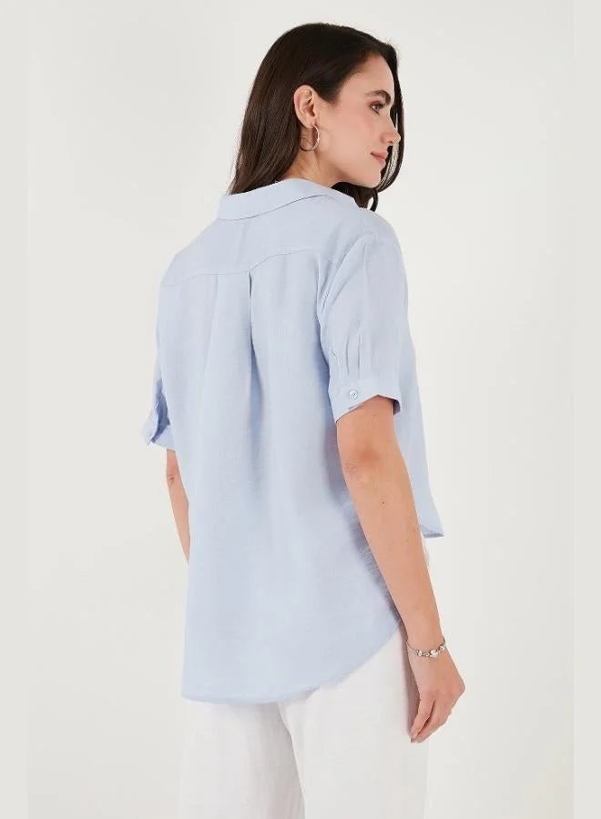 Lela  Lela Regular Fit Chest Pocket Short Sleeve Shirt Women's SHIRT 6779324 for Women | Best Price UAE