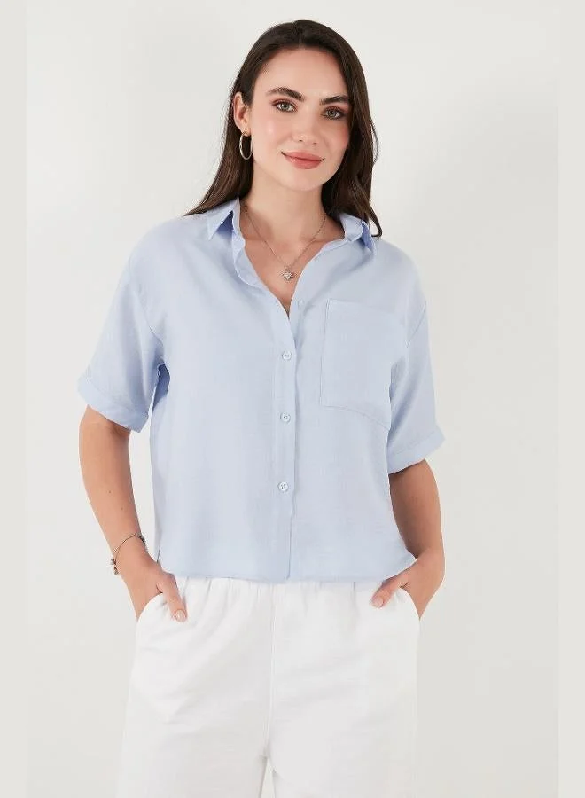 Lela  Lela Regular Fit Chest Pocket Short Sleeve Shirt Women's SHIRT 6779324 for Women | Best Price UAE