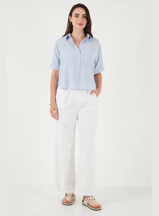 Lela  Lela Regular Fit Chest Pocket Short Sleeve Shirt Women's SHIRT 6779324 for Women | Best Price UAE