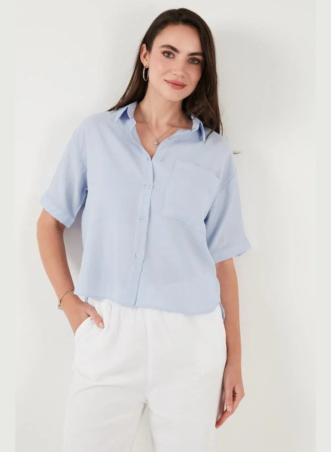 Lela  Lela Regular Fit Chest Pocket Short Sleeve Shirt Women's SHIRT 6779324 for Women | Best Price UAE