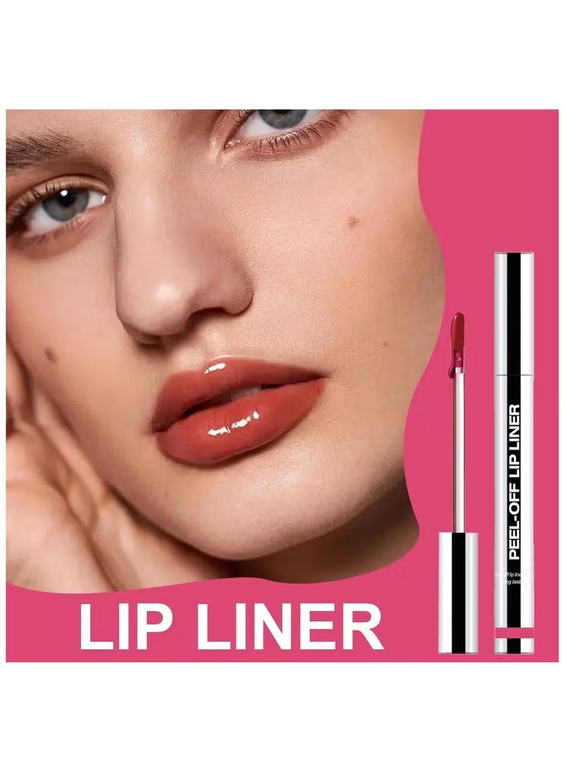 OLIBOLLA Peel Off Lip Liner & Stain, Long Lasting Waterproof Lipstick, Smudge Proof Lip Gloss for Women, Non-Fading Lip Makeup, 00 - Image 5
