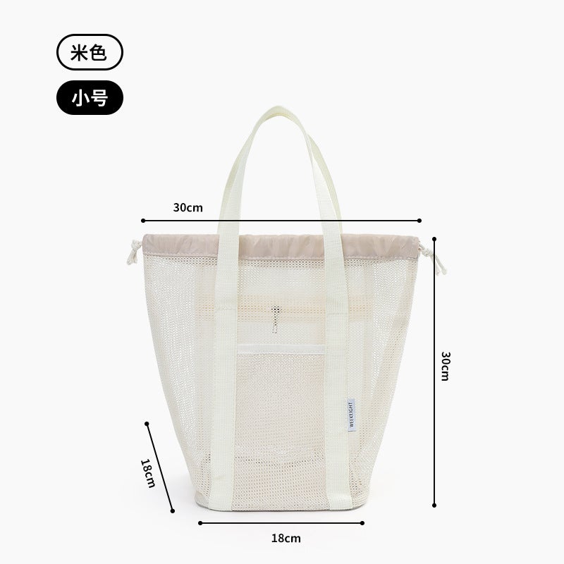 Bathing Basket Portable Bathroom Washing Basket Bath Supplies Storage Basket Mens Special Advanced Draining Swimming Frame Beige trumpet