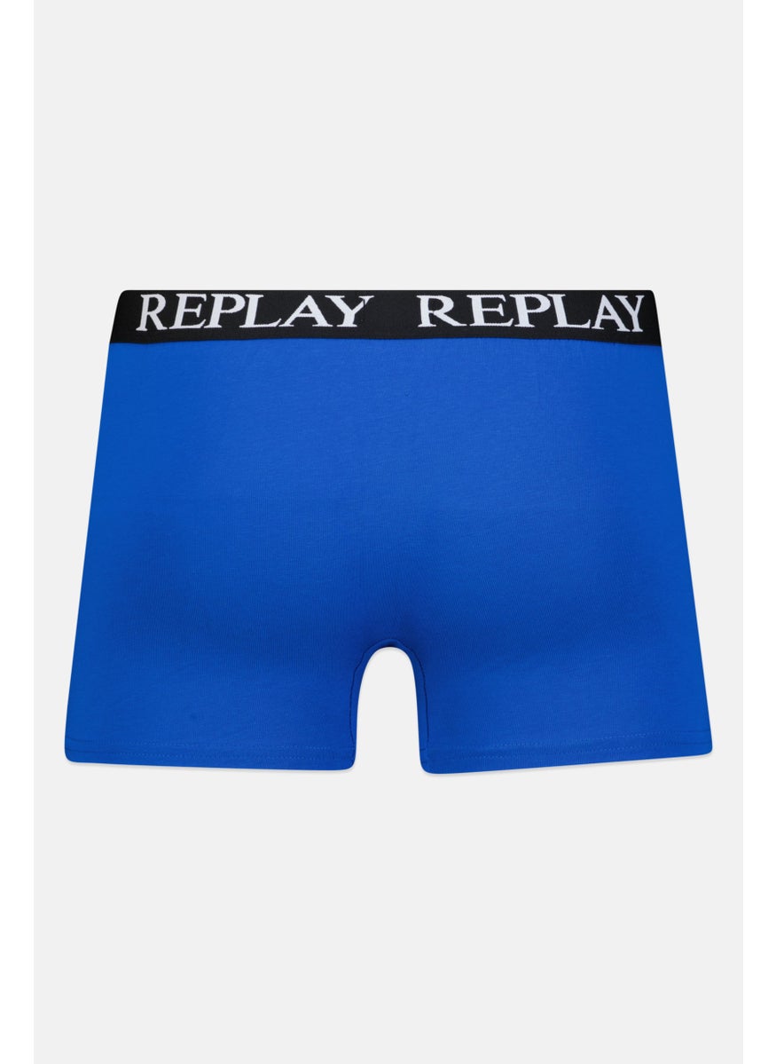 Replay - Men 2 Pack Brand Logo Trunk, Black/Blue - Image 1