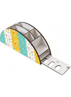 KutuTR Wooden Vip Student Series Desktop Pen Holder with Rainbow Ruler Organizer for Children Mounted Boxed  - Image 4